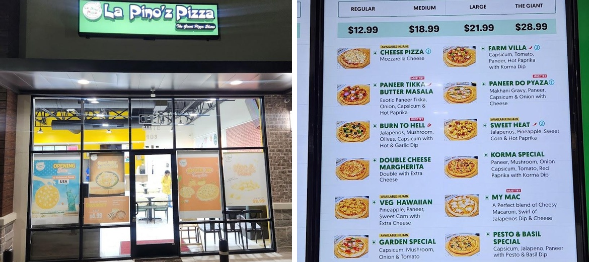La Pino'z Pizza - Richmond TX | Veg & Indian Style Pizza Menu
